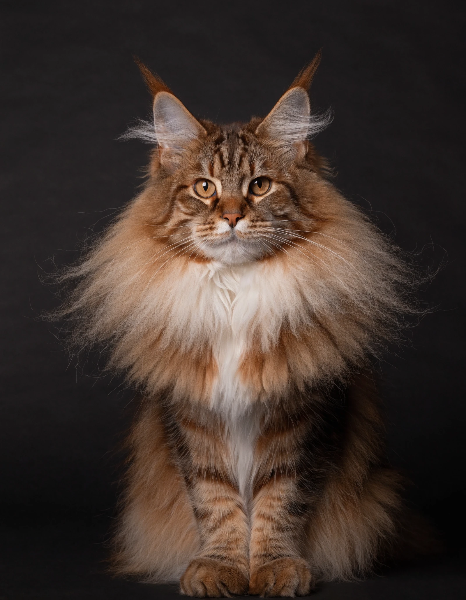 Adult red tabby Maine Coon at 3 years